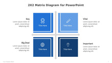 Load image into Gallery viewer, 2X2 Matrix Blue Diagram for PowerPoint-06