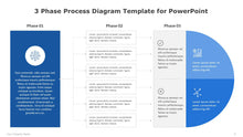 Load image into Gallery viewer, 3 Phase Process Diagram Blue Template for PowerPoint-05