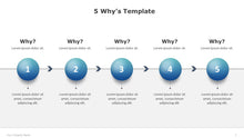 Load image into Gallery viewer, 5 Whys Blue PowerPoint Template-04