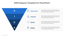 Load image into Gallery viewer, AIDA Diagram Blue Template for PowerPoint-05