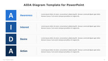 Load image into Gallery viewer, AIDA Diagram Blue Template for PowerPoint-07