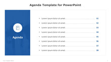 Load image into Gallery viewer, Agenda Blue Template for PowerPoint-06