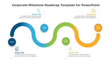 Load image into Gallery viewer, Corporate Milestone Roadmap Multicolor Template for PowerPoint-02
