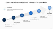 Load image into Gallery viewer, Corporate Milestone Roadmap Blue Template for PowerPoint-06