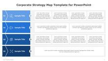Load image into Gallery viewer, Corporate Strategy Map Blue Template for PowerPoint-04