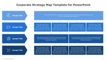 Load image into Gallery viewer, Corporate Strategy Map Blue Template for PowerPoint-05