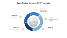 Load image into Gallery viewer, Cycle Nodes Strategy Blue Template for PowerPoint-04