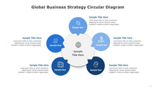 Load image into Gallery viewer, Global Business Strategy Circular Blue Diagram for PowerPoint-12