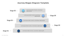 Load image into Gallery viewer, Journey Stages Diagram Blue Template for PowerPoint-04