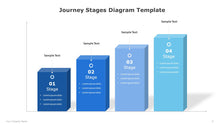 Load image into Gallery viewer, Journey Stages Diagram Blue Template for PowerPoint-05