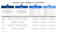 Load image into Gallery viewer, Strategy Table Blue Template for PowerPoint-04