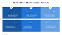 Load image into Gallery viewer, 30-60-90 Days Plan Blue PowerPoint Template-12
