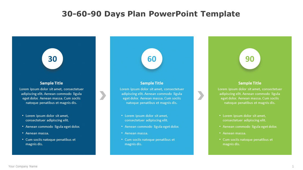 30-60-90 Days Plan Multicolor PowerPoint Template-01