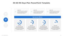 Load image into Gallery viewer, 30-60-90 Days Plan Blue PowerPoint Template-09

