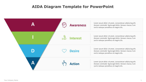 AIDA Diagram Multicolor Template for PowerPoint-01