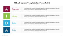 Load image into Gallery viewer, AIDA Diagram Multicolor Template for PowerPoint-03
