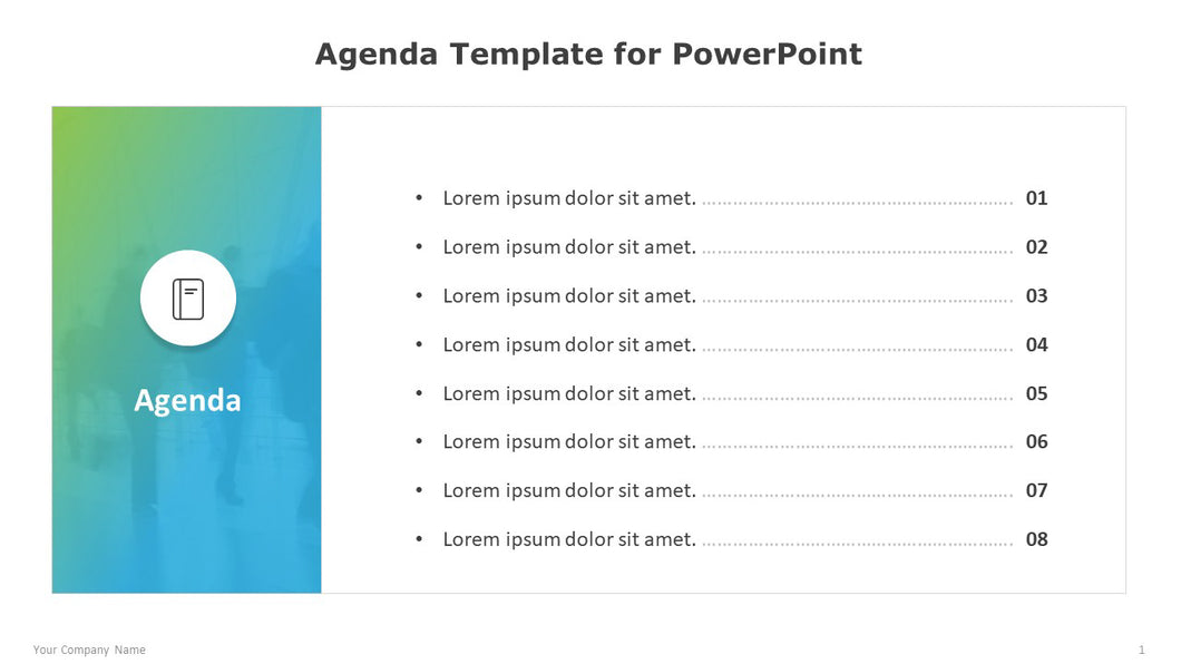 Agenda Multicolor Template for PowerPoint-01