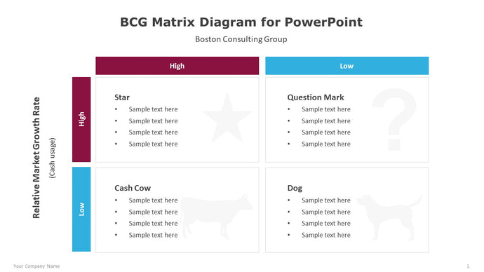 The Boston Consulting Group Matrix (BCG Matrix) Multicolor Template for PowerPoint-01