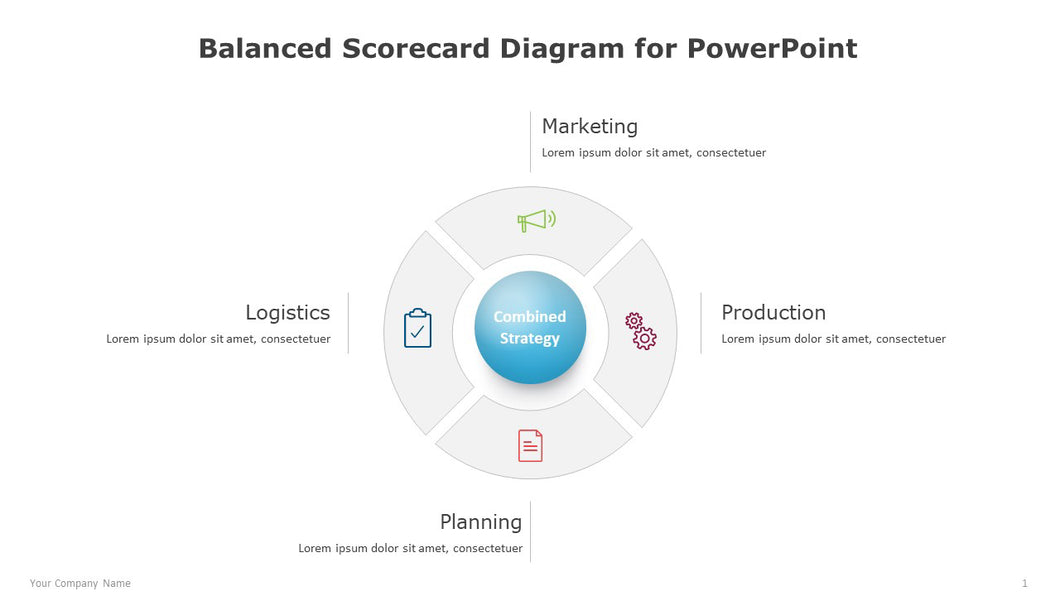 Balanced Scorecard Multicolor Diagram for PowerPoint-01