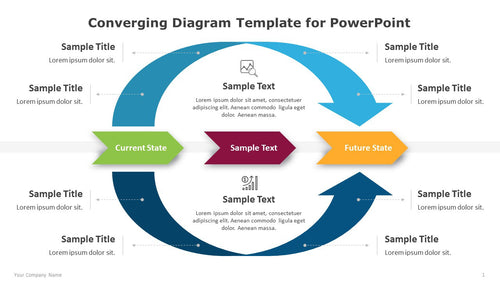 Converging Multicolor Diagram Template for PowerPoint-01