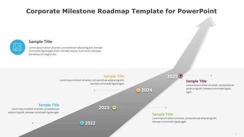 Corporate Milestone Roadmap Multicolor Template for PowerPoint-01