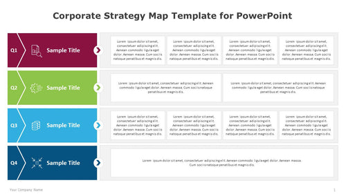 Corporate Strategy Map Multicolor Template for PowerPoint-01