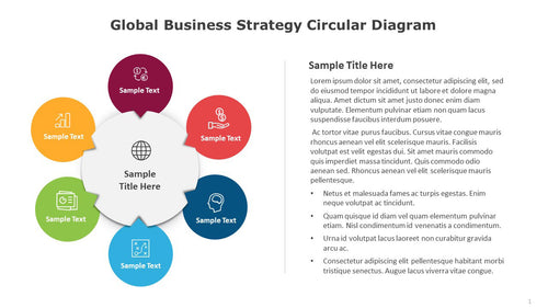 Global Business Strategy Circular Multicolor Diagram for PowerPoint-01
