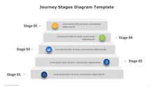 Load image into Gallery viewer, Journey Stages Diagram Multicolor Template for PowerPoint-01
