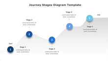 Load image into Gallery viewer, Journey Stages Diagram Blue Template for PowerPoint-06
