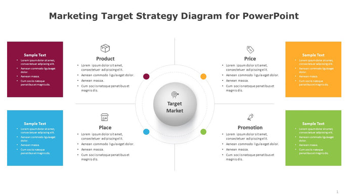Marketing Target Strategy Multicolor Diagram for PowerPoint-01