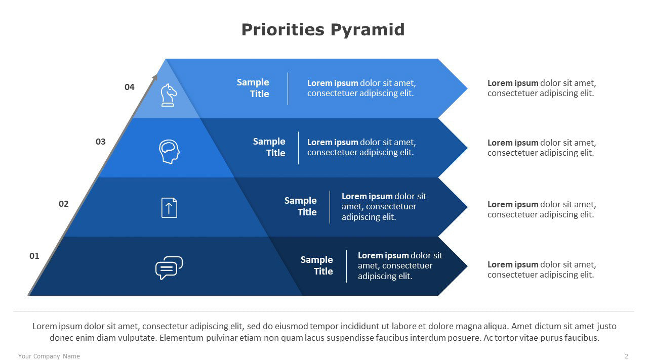 Priorities Pyramid Template for PowerPoint – Strateful