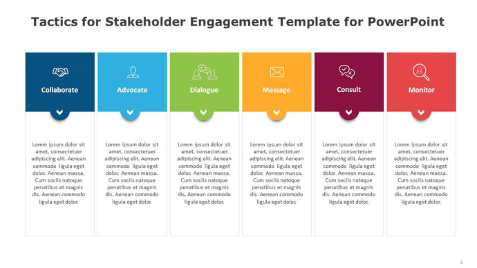 Tactics for Stakeholder Engagement Multicolor Template for PowerPoint-01